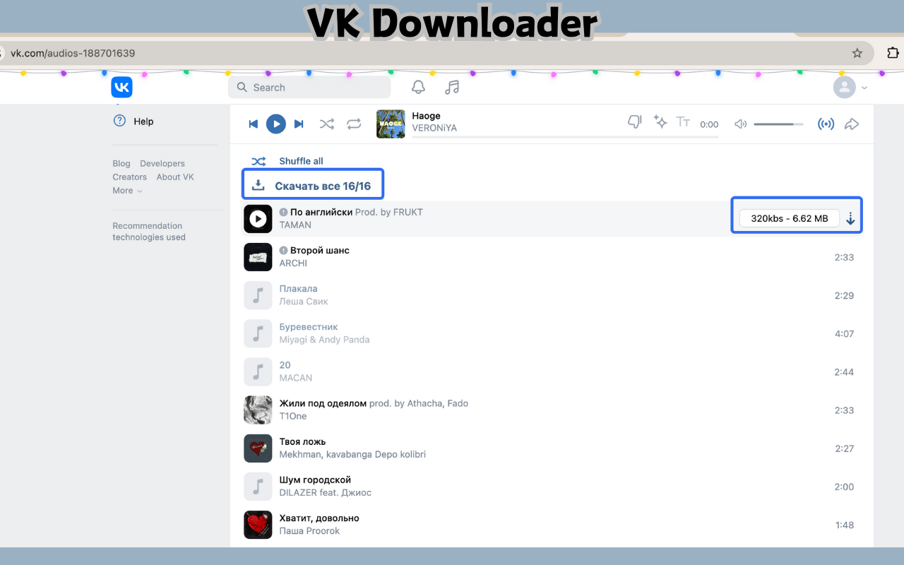 HD Quality VK Video Downloader